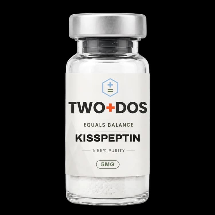 Kisspeptin-10 research vial, lyophilized powder, TWO+DOS label