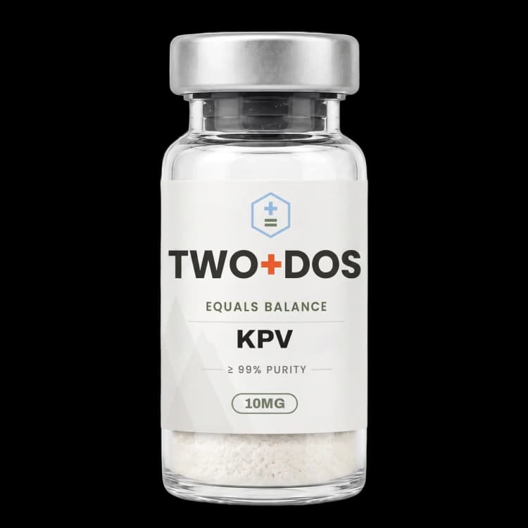 KPV research vial, lyophilized powder, TWO+DOS label