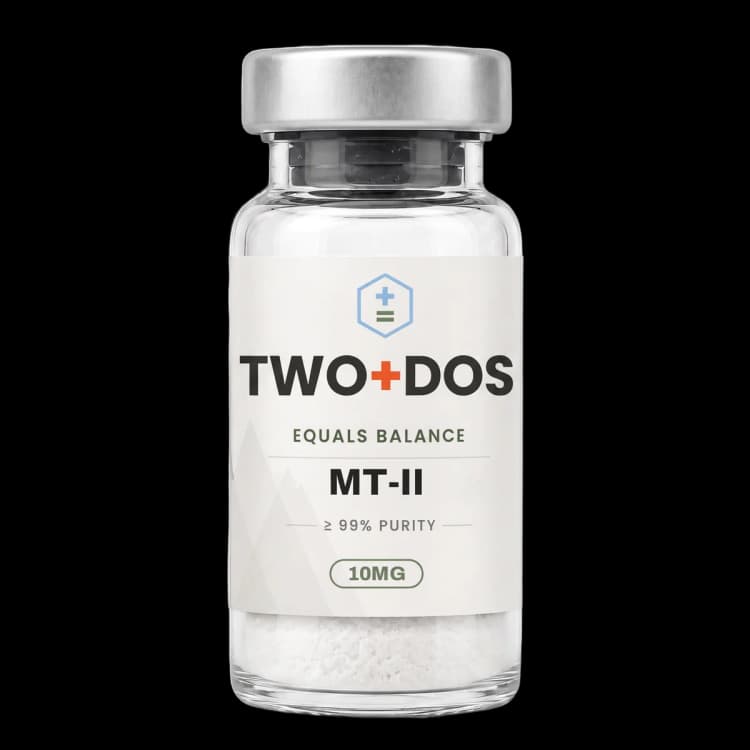 MT-II research vial, lyophilized powder, TWO+DOS label