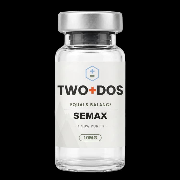 Semax research vial, lyophilized powder, TWO+DOS label