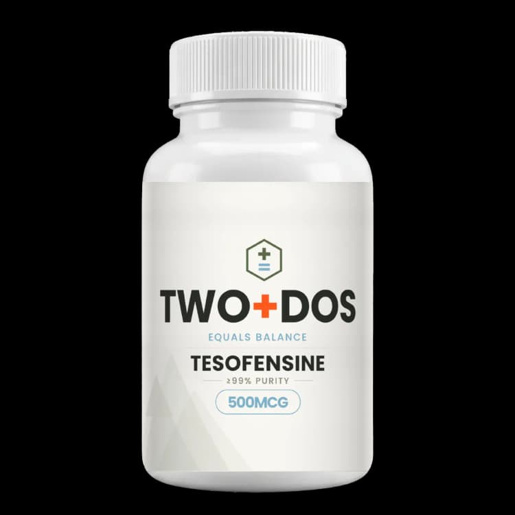 Tesofensine research bottle, 500 mcg tablets, TWO+DOS label