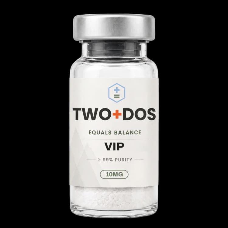 VIP research vial, lyophilized powder, TWO+DOS label